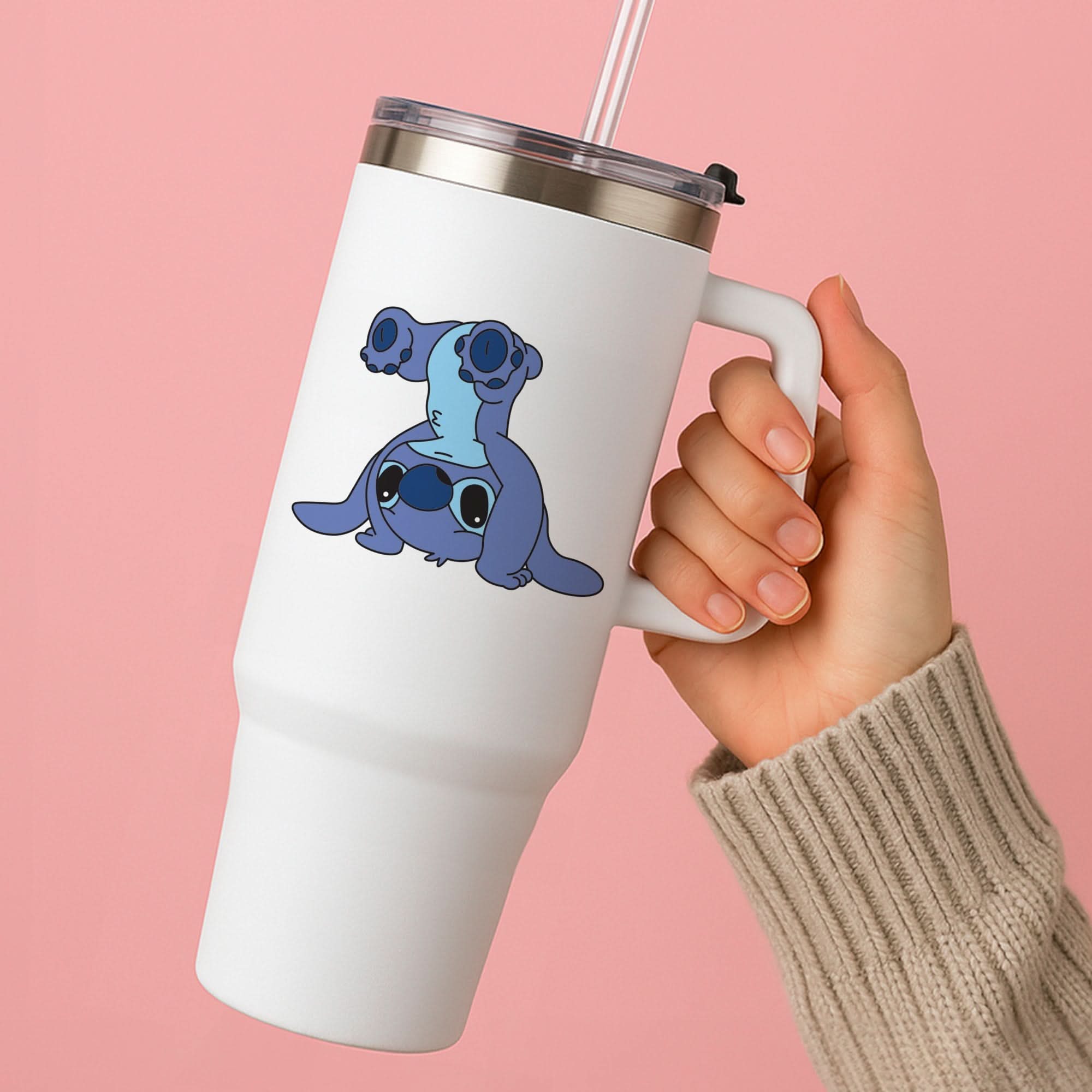 Cute Blue Alien Handstand Tumbler