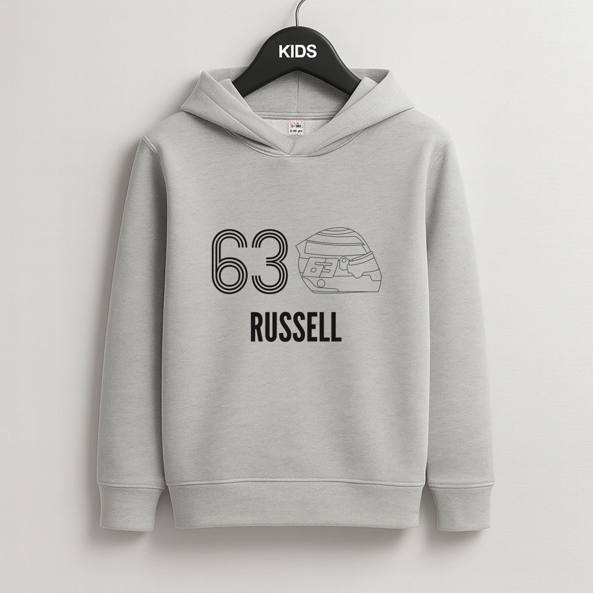 Russell Helmet 2026 Grey Kids Hoodie
