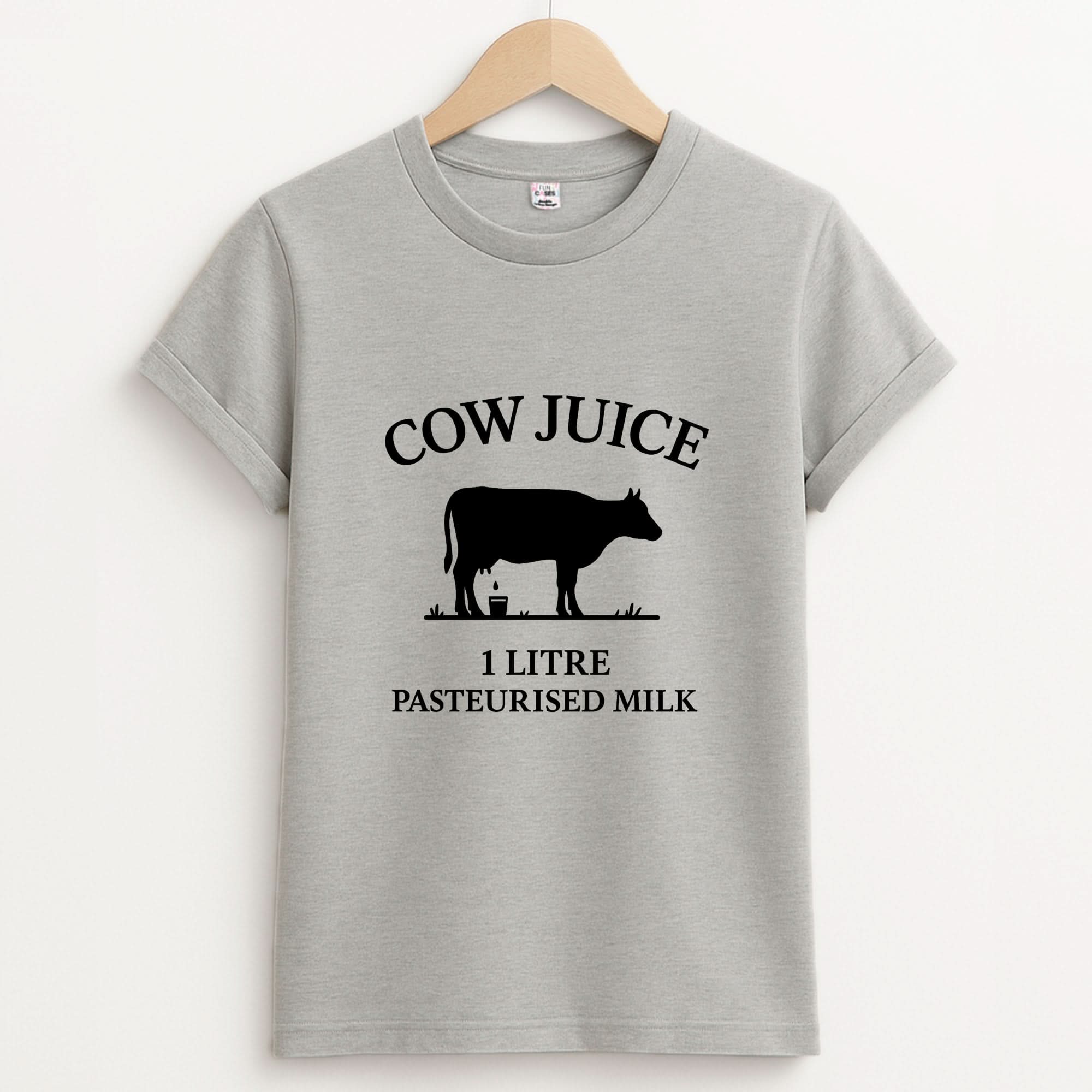 Cow Juice Unisex Grey T-Shirt