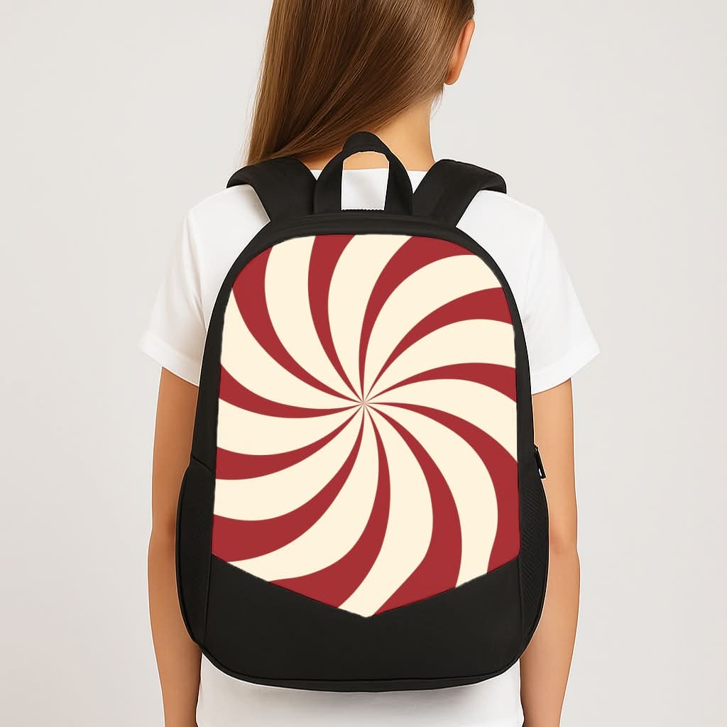 Peppermint Swirl Pattern School Bag