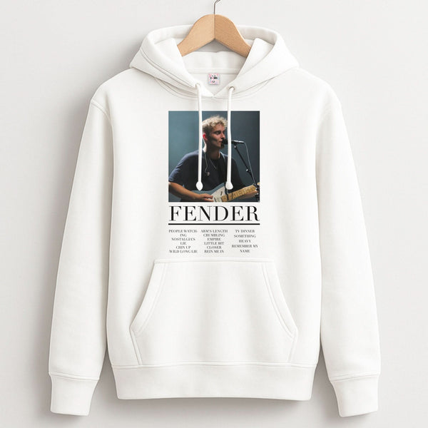 Fender Orange Song List Unisex Hoodie