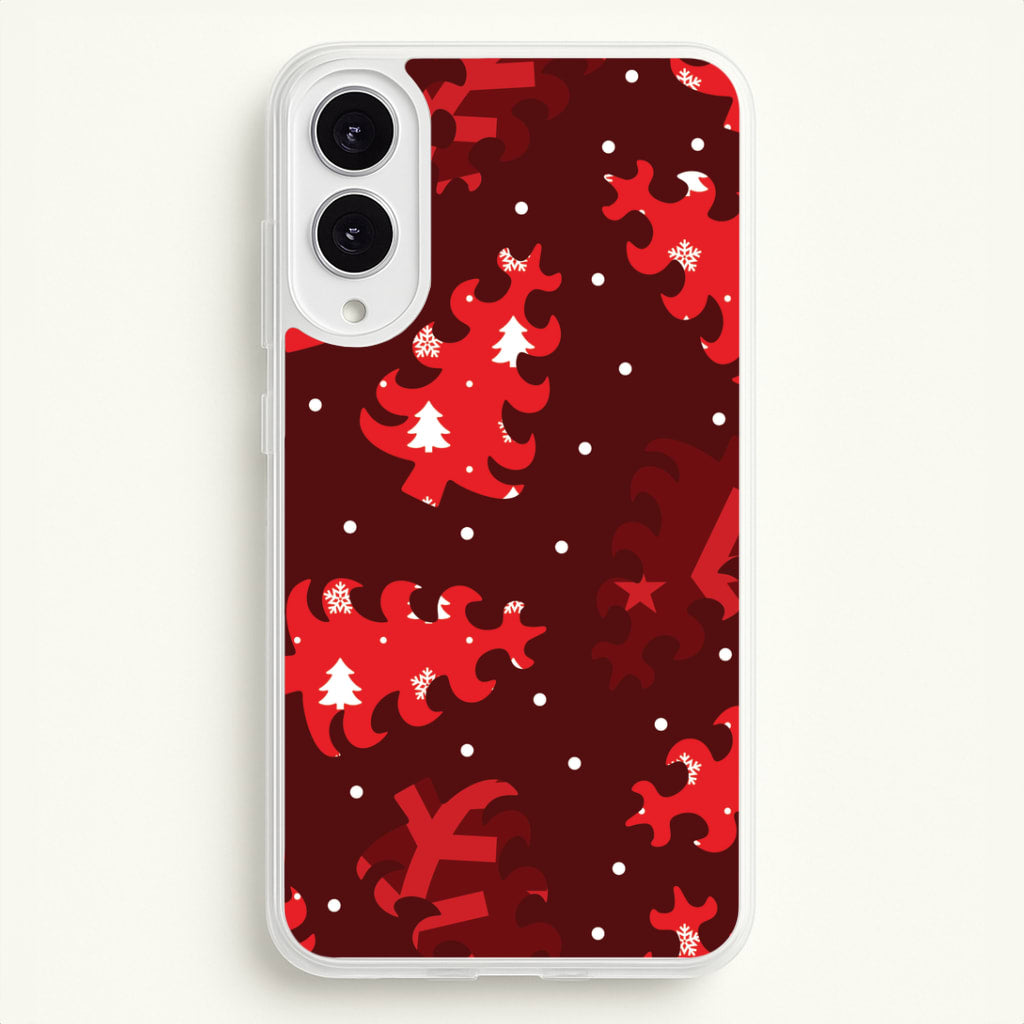 Wrapping Paper Christmas Tree Pattern Galaxy S25 Edge Case
