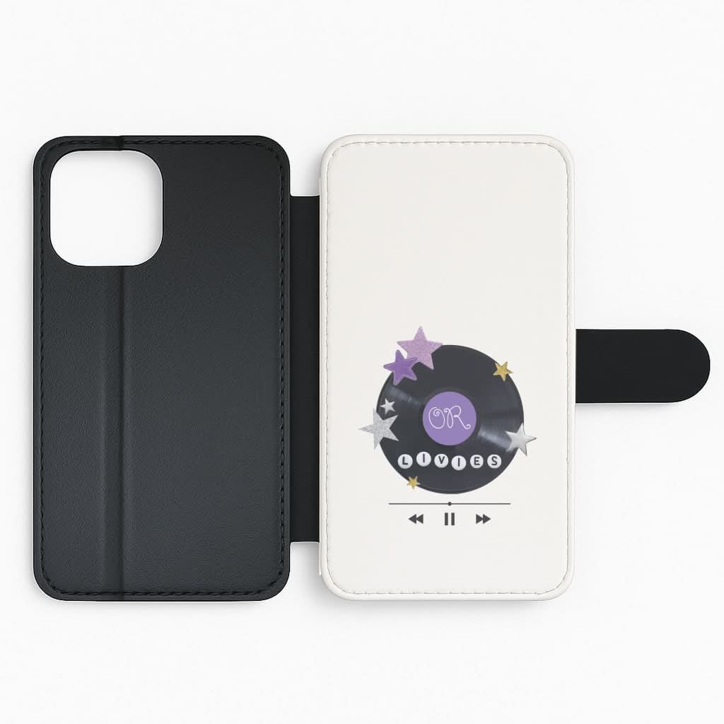 Amethyst Vinyl Scrapbook Flip Phone Case