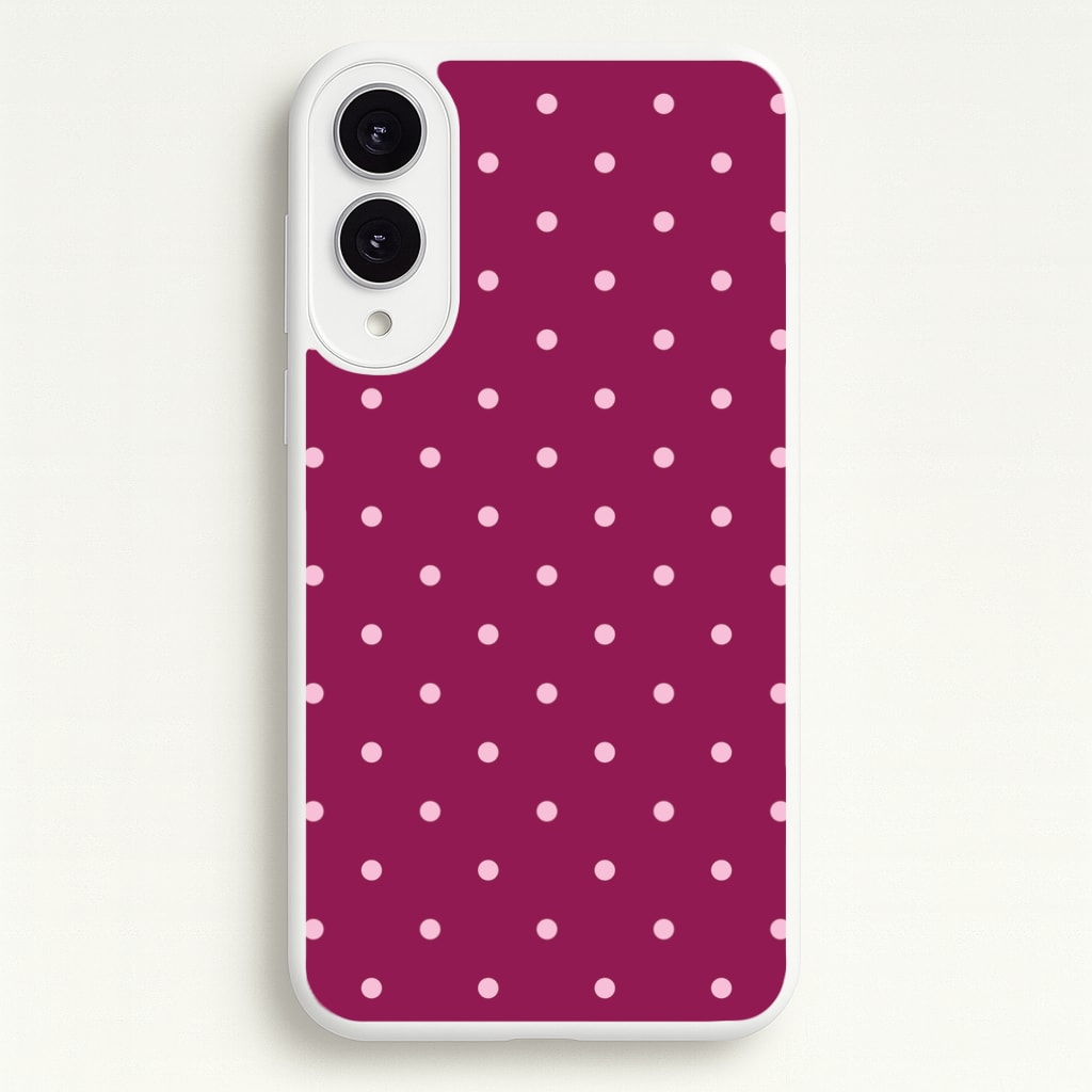 Raspberry Polka Dots Galaxy S25 Edge Case