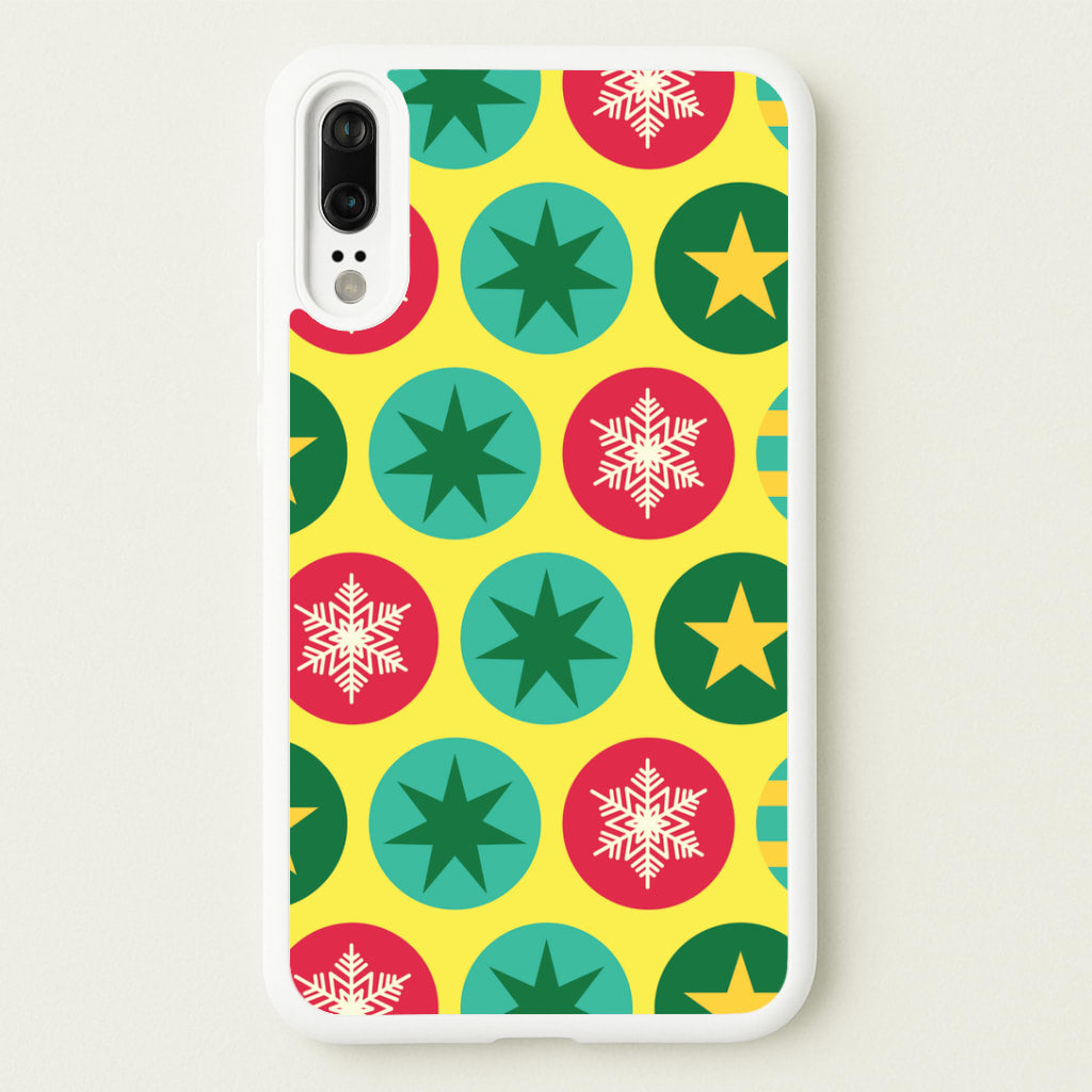 Colourful Abstract Baubles Christmas Pattern Huawei P20 Case