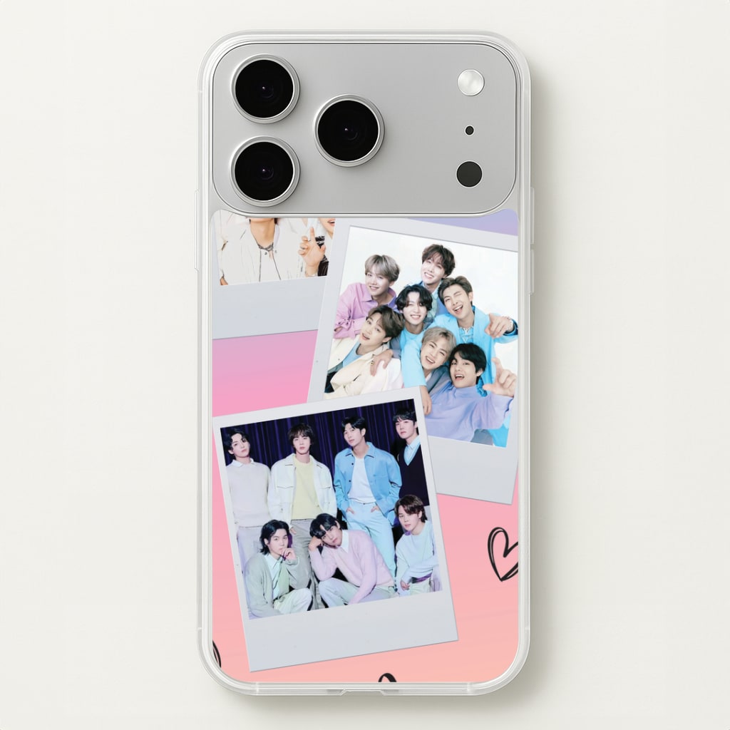 K-Pop Band Polaroid Collage iPhone 17 Pro Max Case