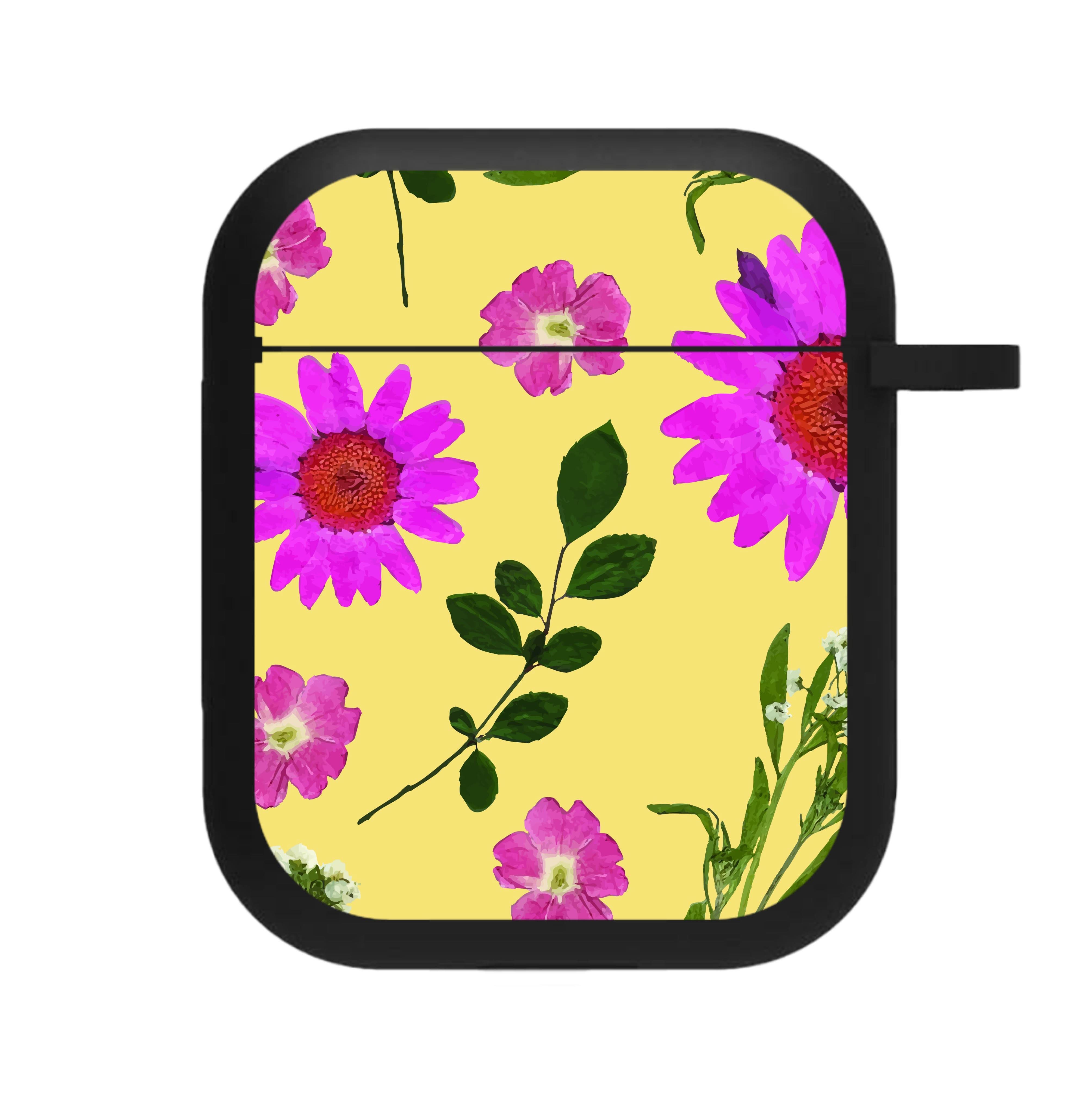 Pressed Plants Yellow AirPods Case