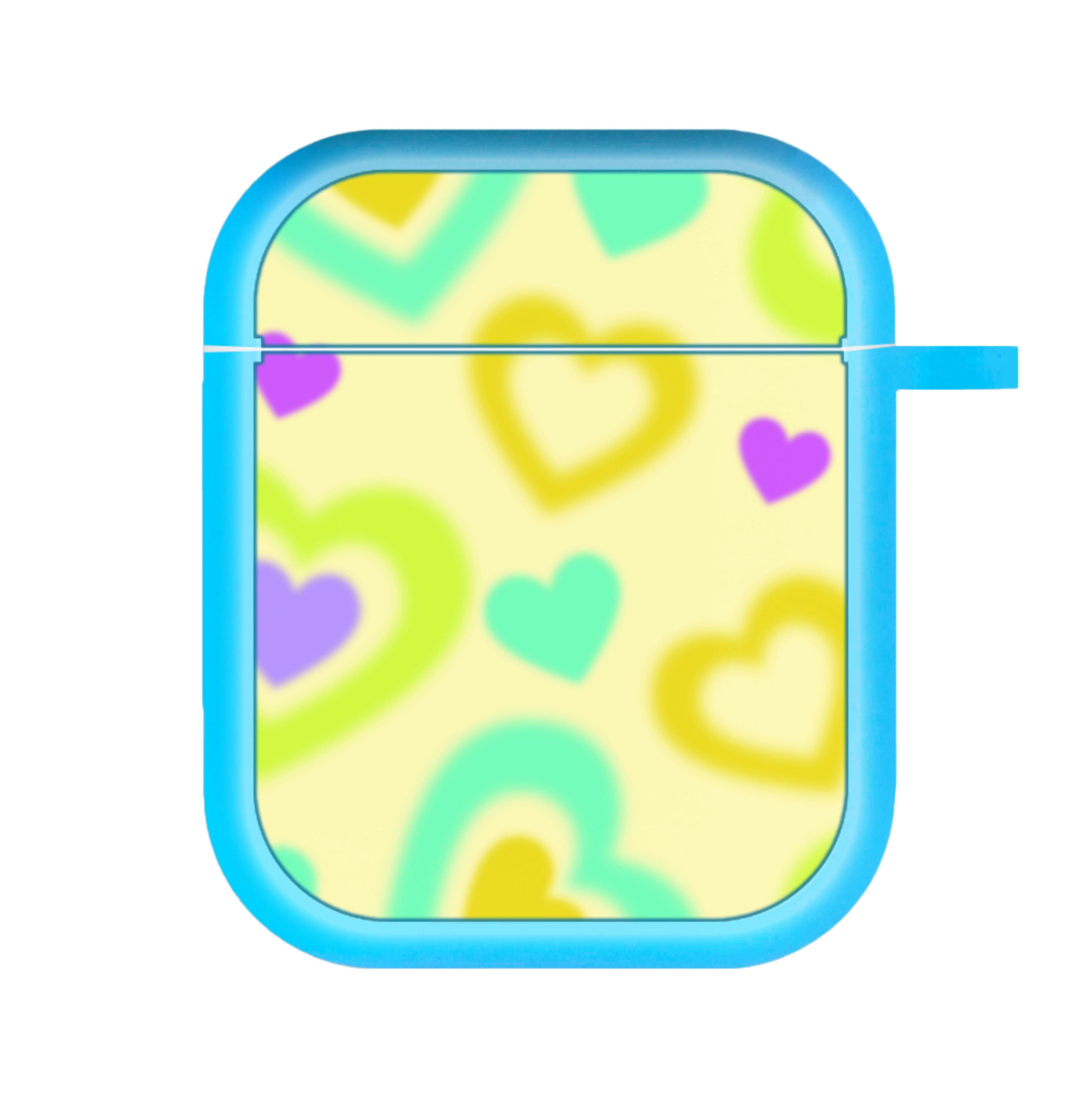 Multicoloured Hearts Gradient Pattern AirPods Case