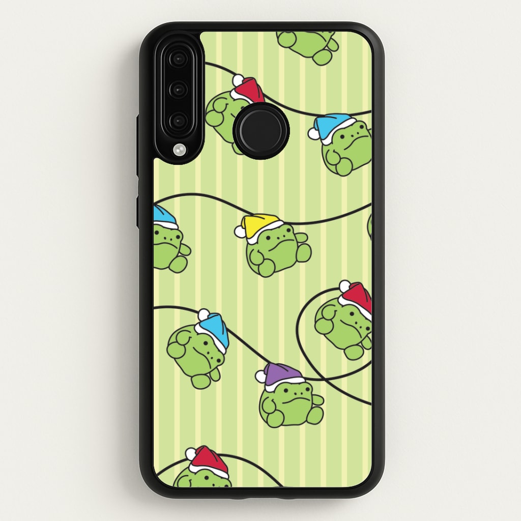 Christmas Frog Plush Fairylights Pattern Huawei P30 Lite Case