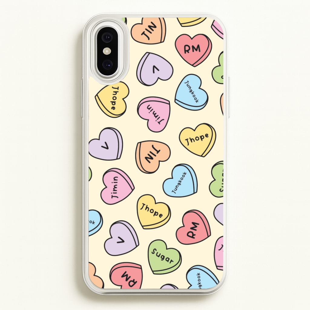 K-Pop Band Members Love Hearts Pattern iPhone XS Max Case