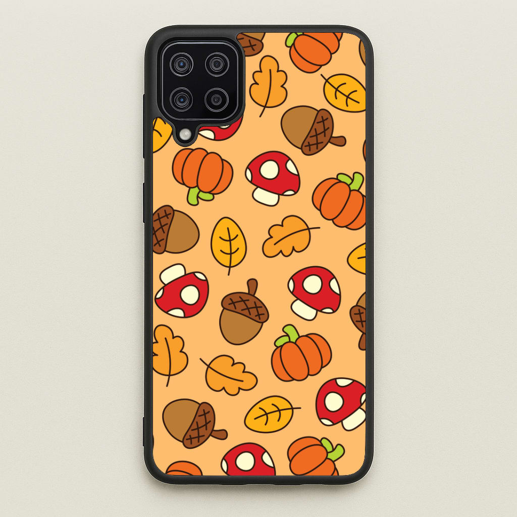 Cartoon Autumn Icons Pattern Galaxy A12 Case