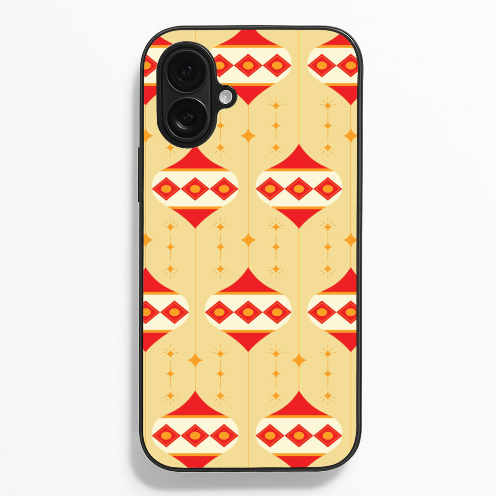 Abstract Christmas Baubles Pattern iPhone 16 Plus Case