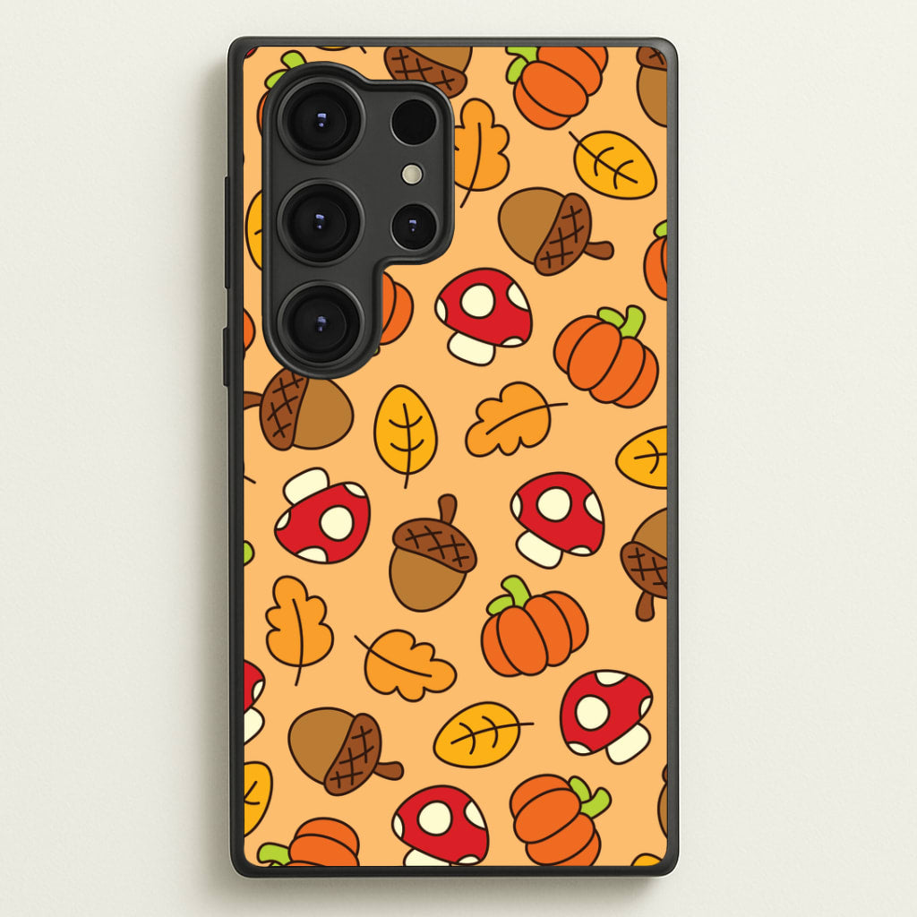 Cartoon Autumn Icons Pattern Galaxy S25 Ultra Case