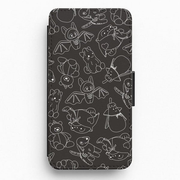 Halloween Plushies Pattern II - Halloween Flip / Wallet Phone Case