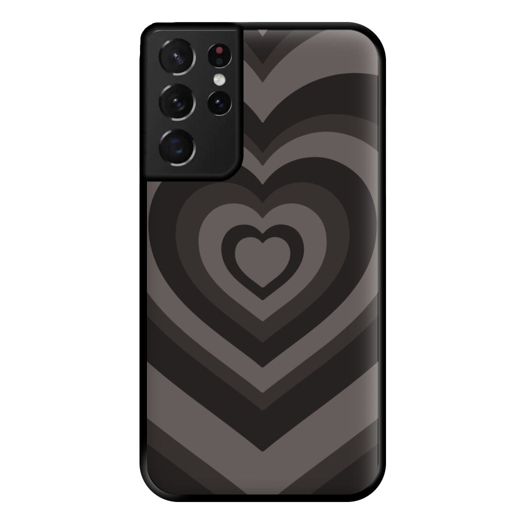 Abstract Black Heart Galaxy S21 Ultra Case