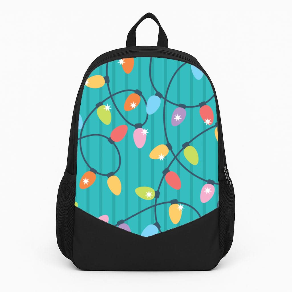 Funky Christmas Lights Pattern Backpack