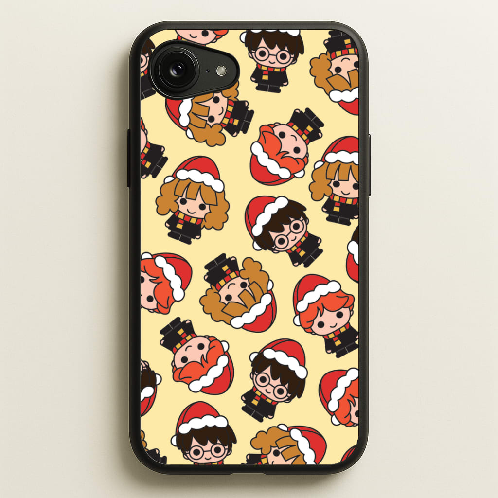Wizards With Christmas Hats Pattern iPhone 16e Case