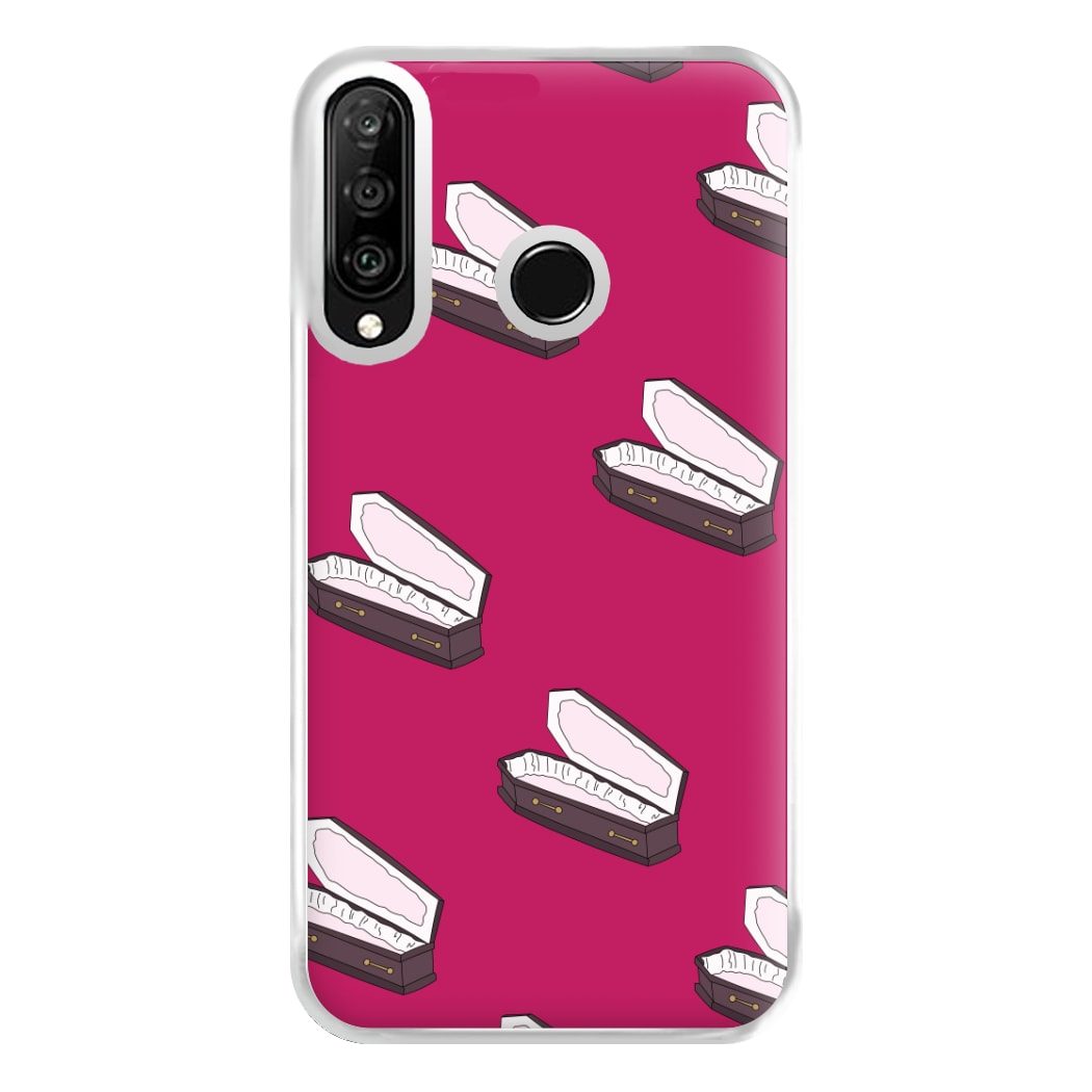 Bright Pink Coffin Pattern Huawei P30 Lite Case