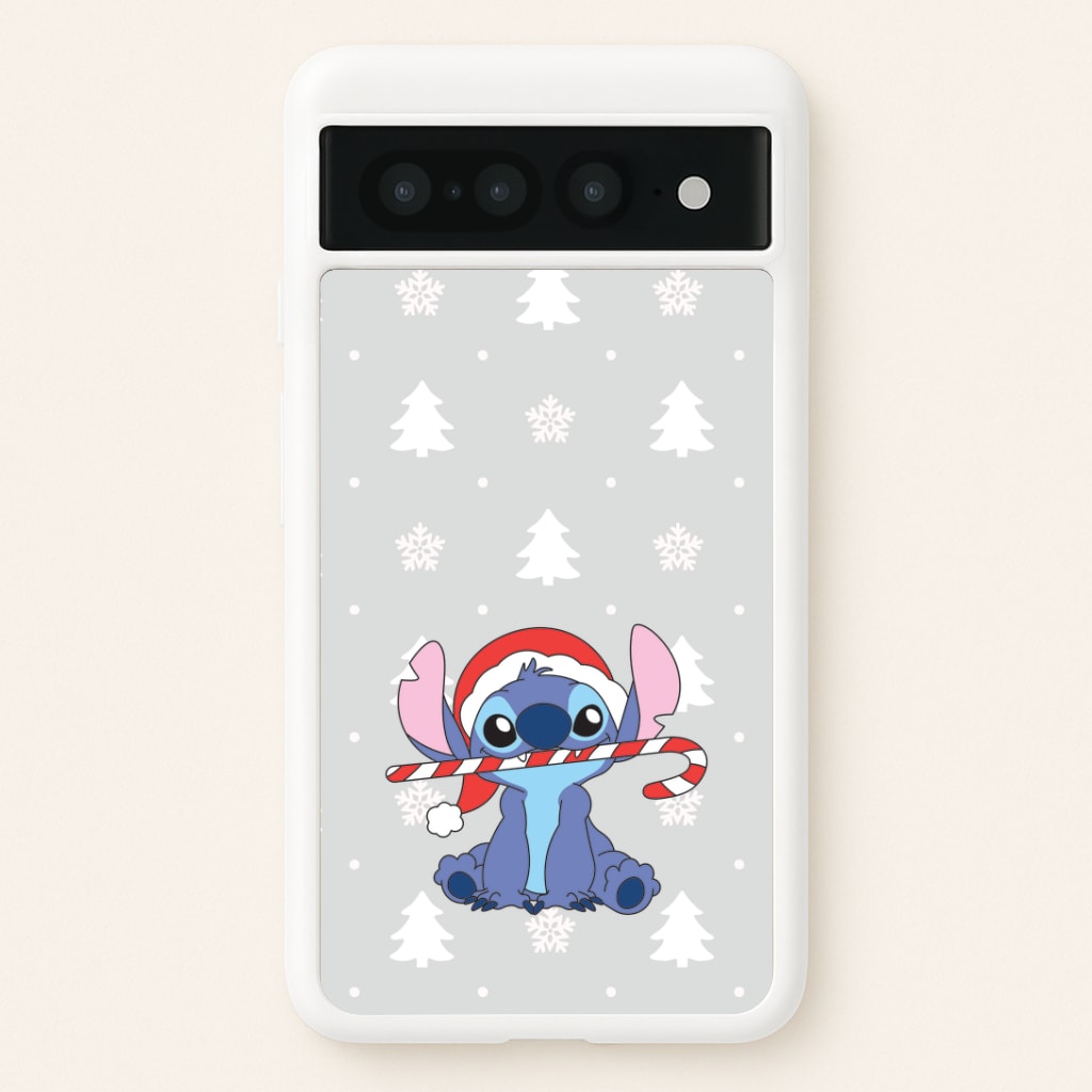 Cute Blue Alien Candycane Google Pixel 7 Pro Case