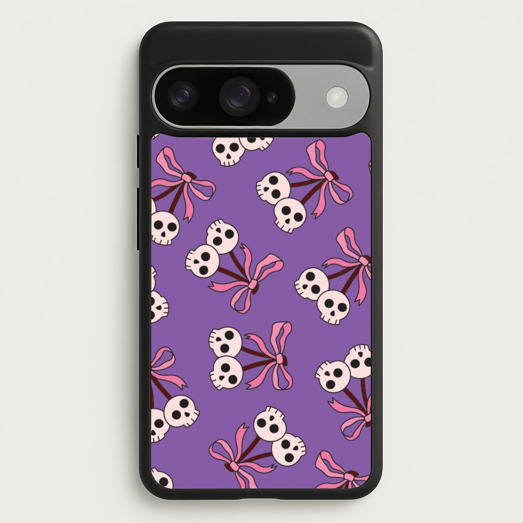 Cherry Skulls Pattern Google Pixel 10 / 10 Pro Case