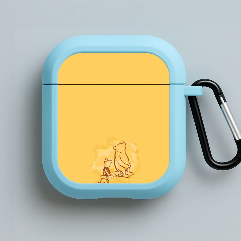 Winnie & Pig Blue AirPods Case