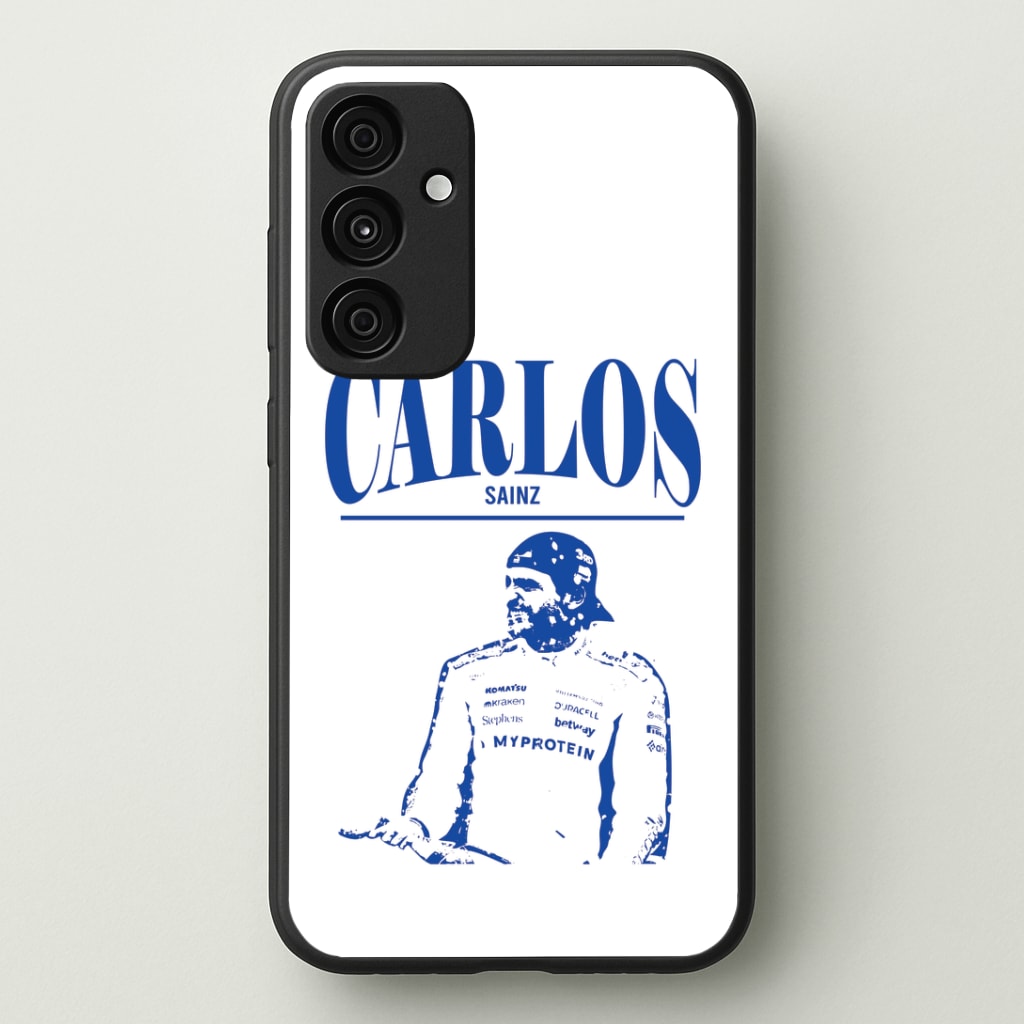 Carlos White And Blue Galaxy A35 Case