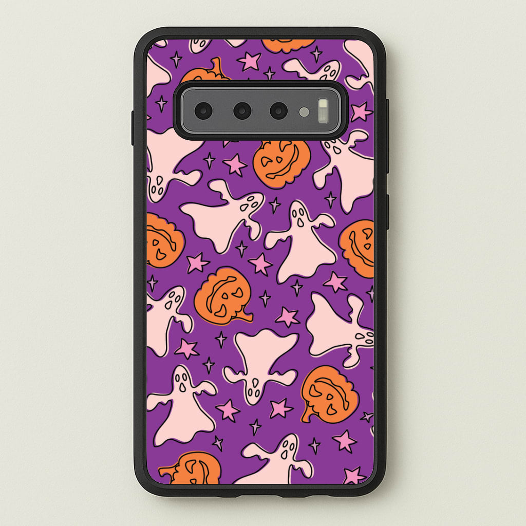 Abstract Halloween Pattern Galaxy S10 Plus Case
