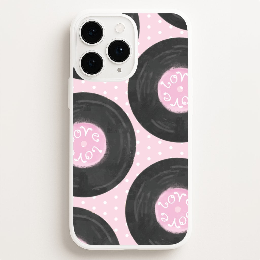 Thrifted Vinyl Polka Pattern iPhone 16 Pro Max Case