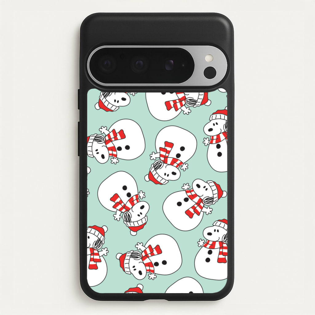 Cartoon Beagle Snowman Pattern Google Pixel 9 Pro XL Case