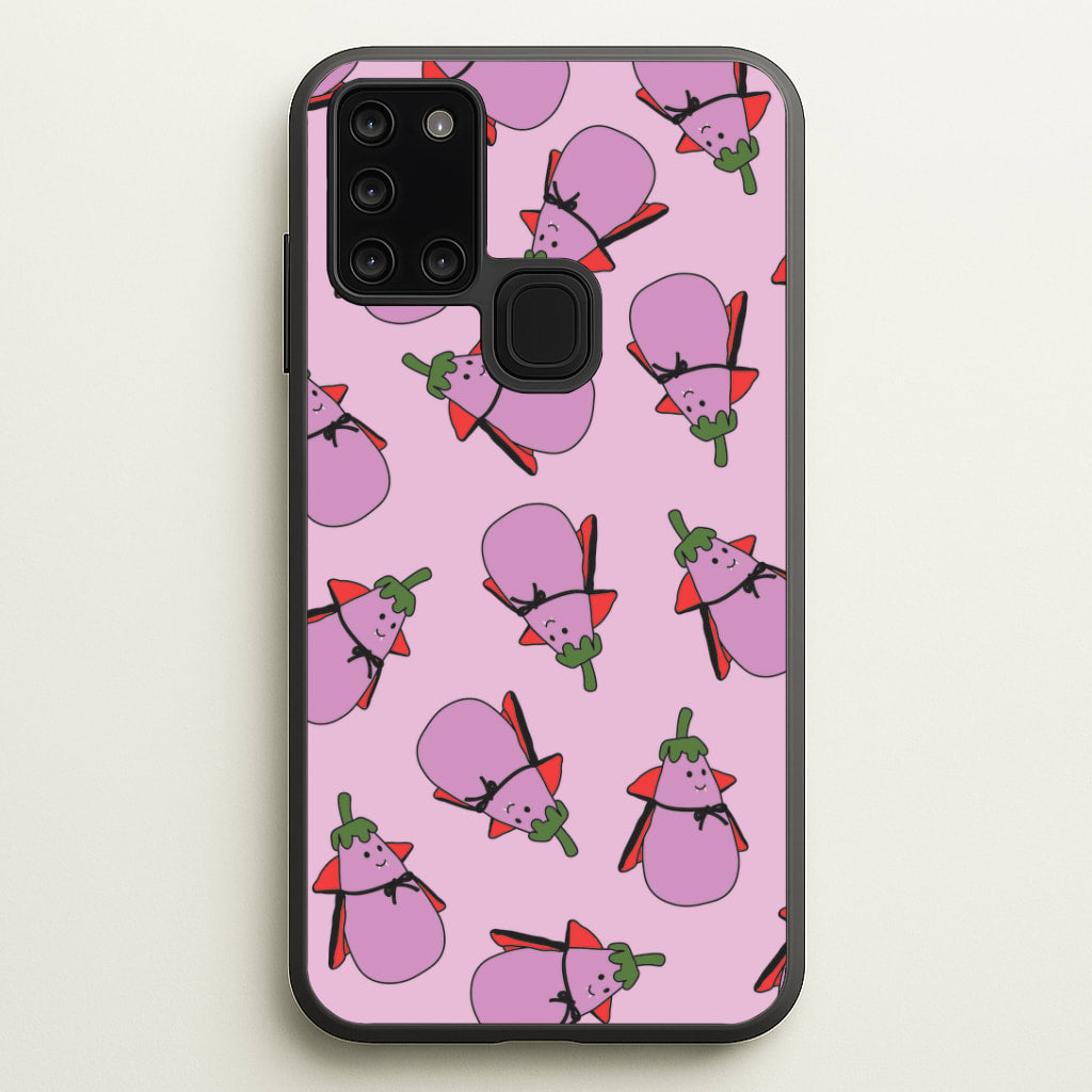 Vampire Vegetable Pattern - Halloween Galaxy A21s Case