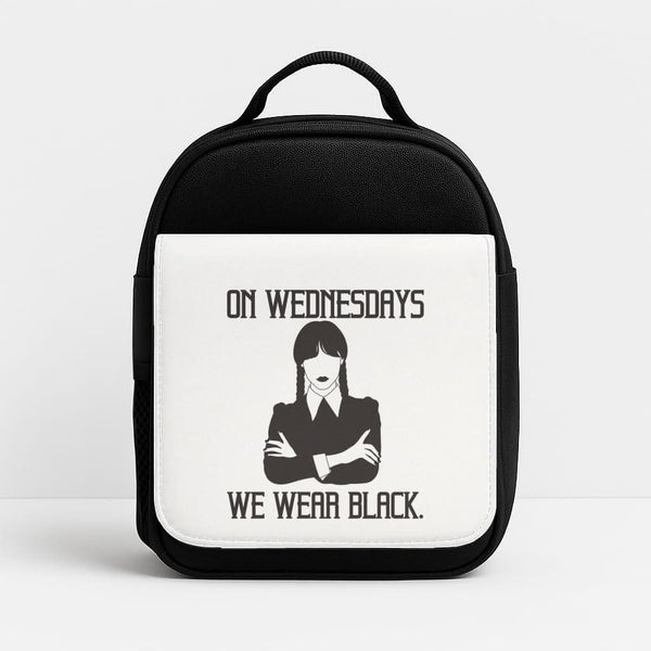 On Wednesdays We Wear Black Insulated Lunch Bag