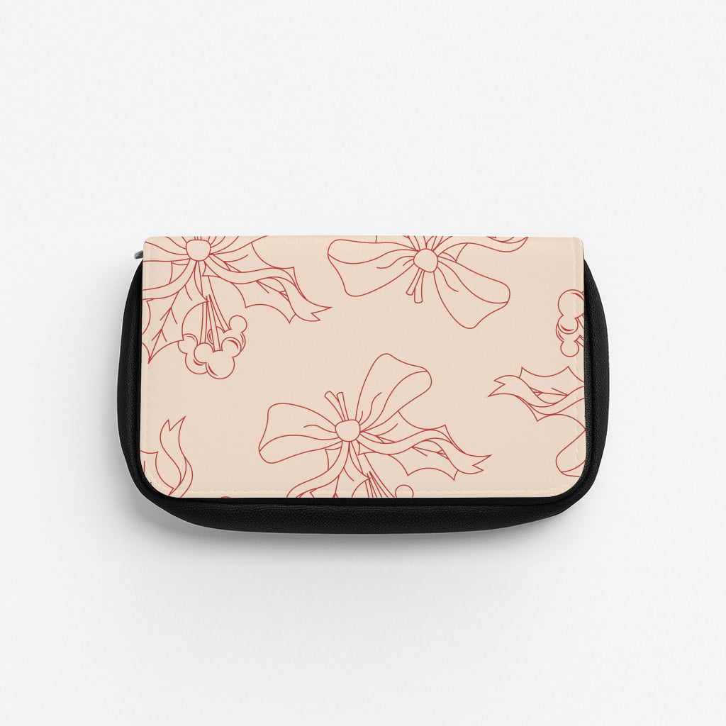 Cartoon Mouse Holly Pattern Pencil Case