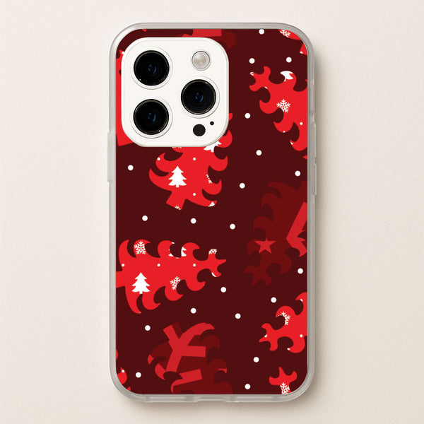 Wrapping Paper Christmas Tree Pattern iPhone 14 Pro Case