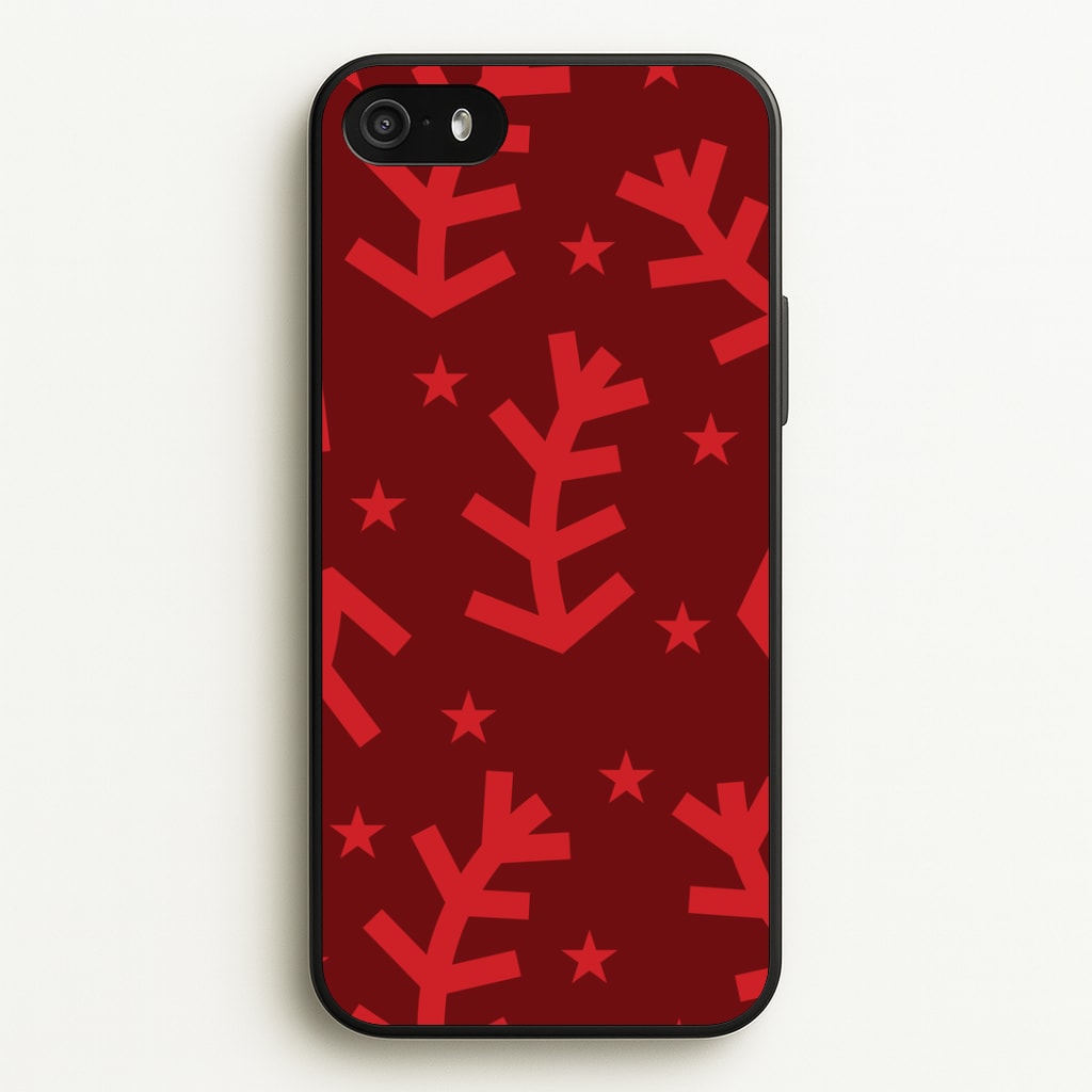 Abstract Ferns And Snowflakes Pattern iPhone 5 / 5s / SE 2016 Case