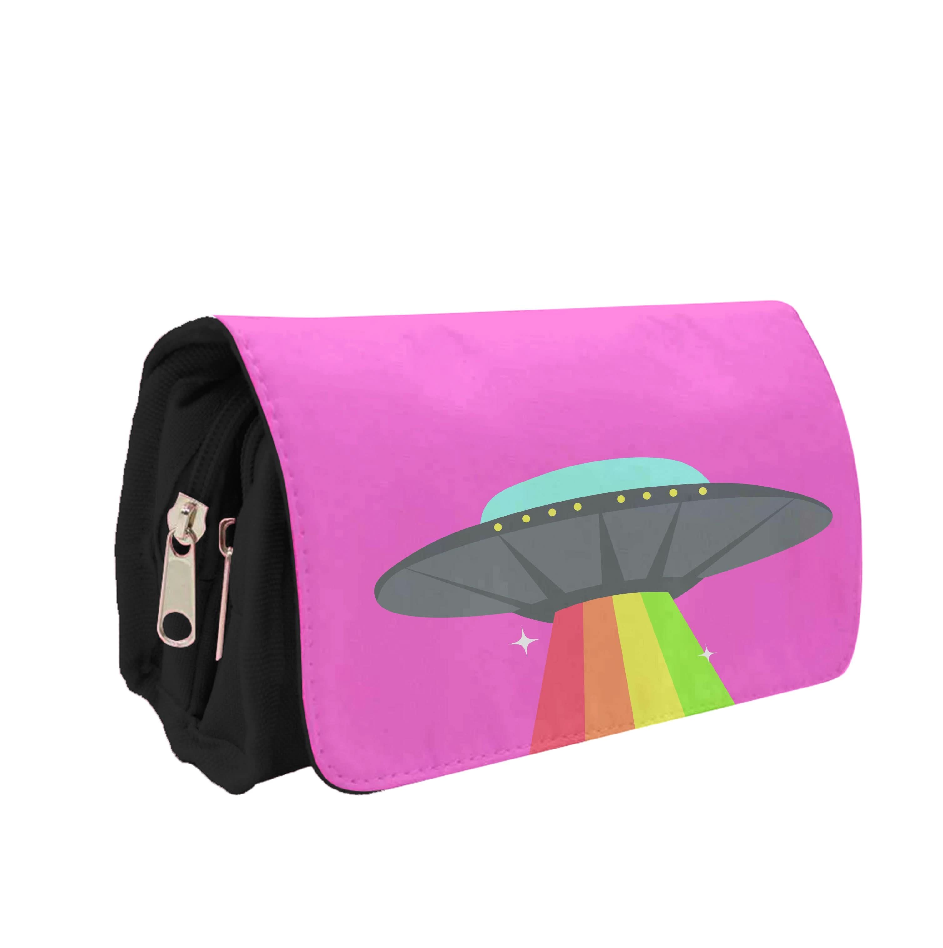 Rainbow Alien Spaceship Pencil Case