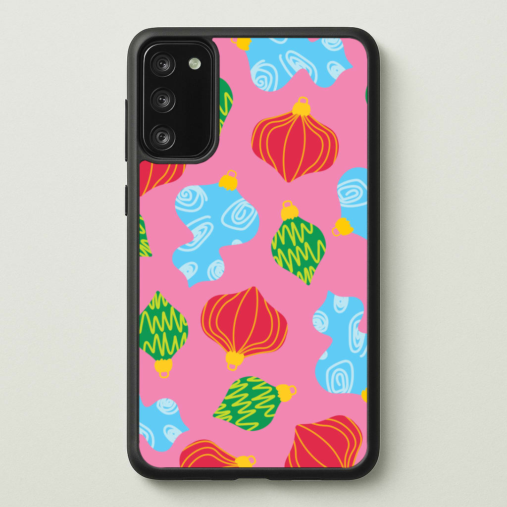 Abstract Christmas Baubles Pattern Galaxy S20 Case