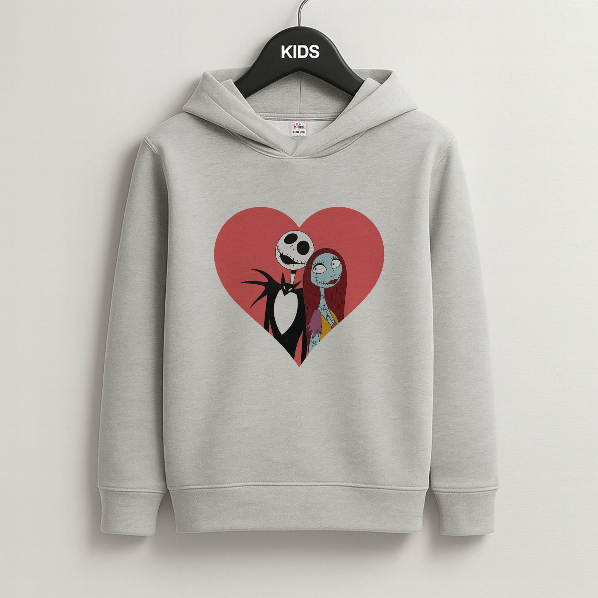 J And S Heart Grey Kids Hoodie