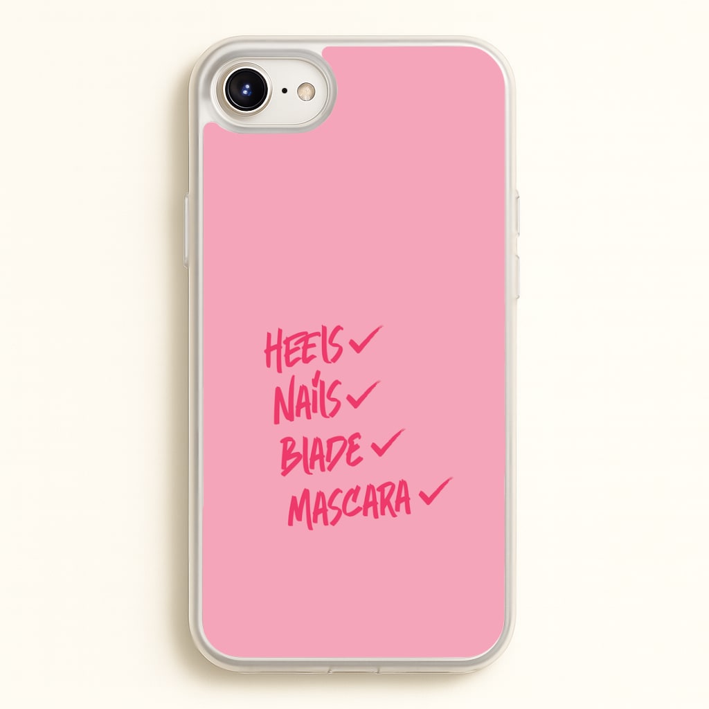 Heels, Nails, Blade, Mascara iPhone 6 / 7 / 8 / SE Case