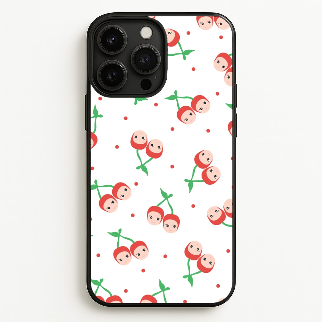 Cherry Angels Pattern iPhone 13 Pro Max Case