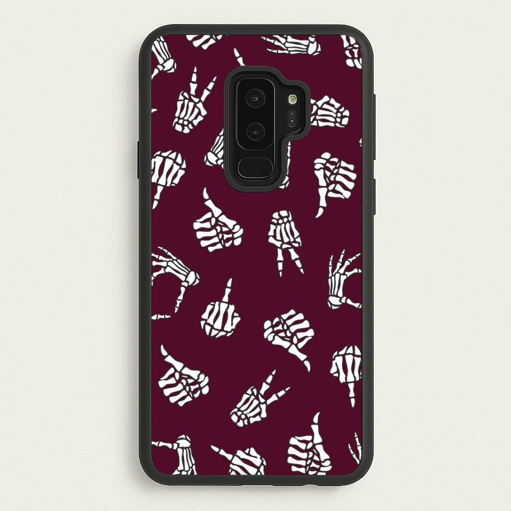 Skeleton Hands Pattern Galaxy S9 Plus Case