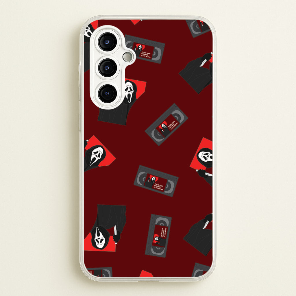 VHS & Ghostface Pattern Galaxy A54 Case