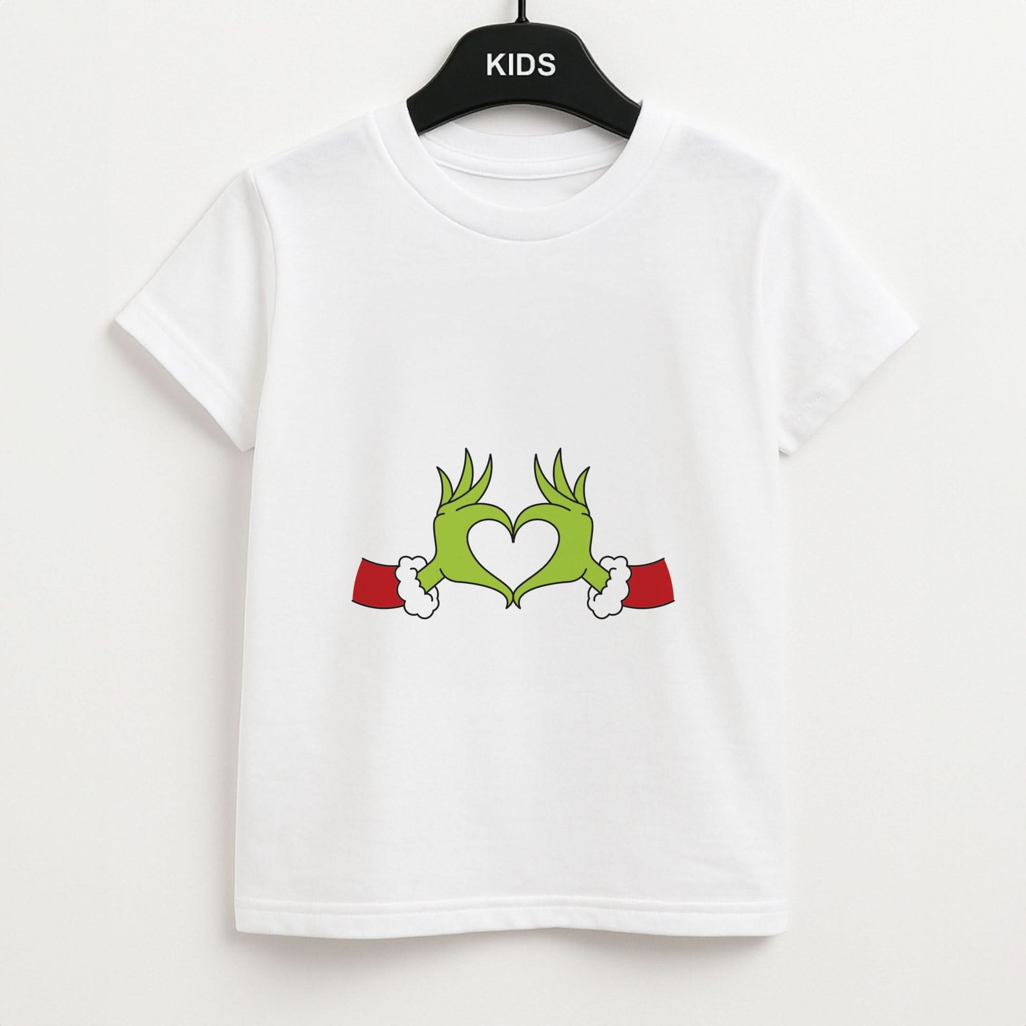 Christmas Green Heart Kids Unisex T-Shirt