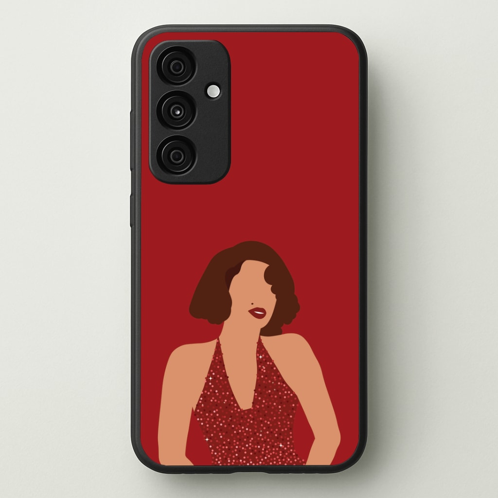 Red Sparkly Dress Galaxy A35 Case