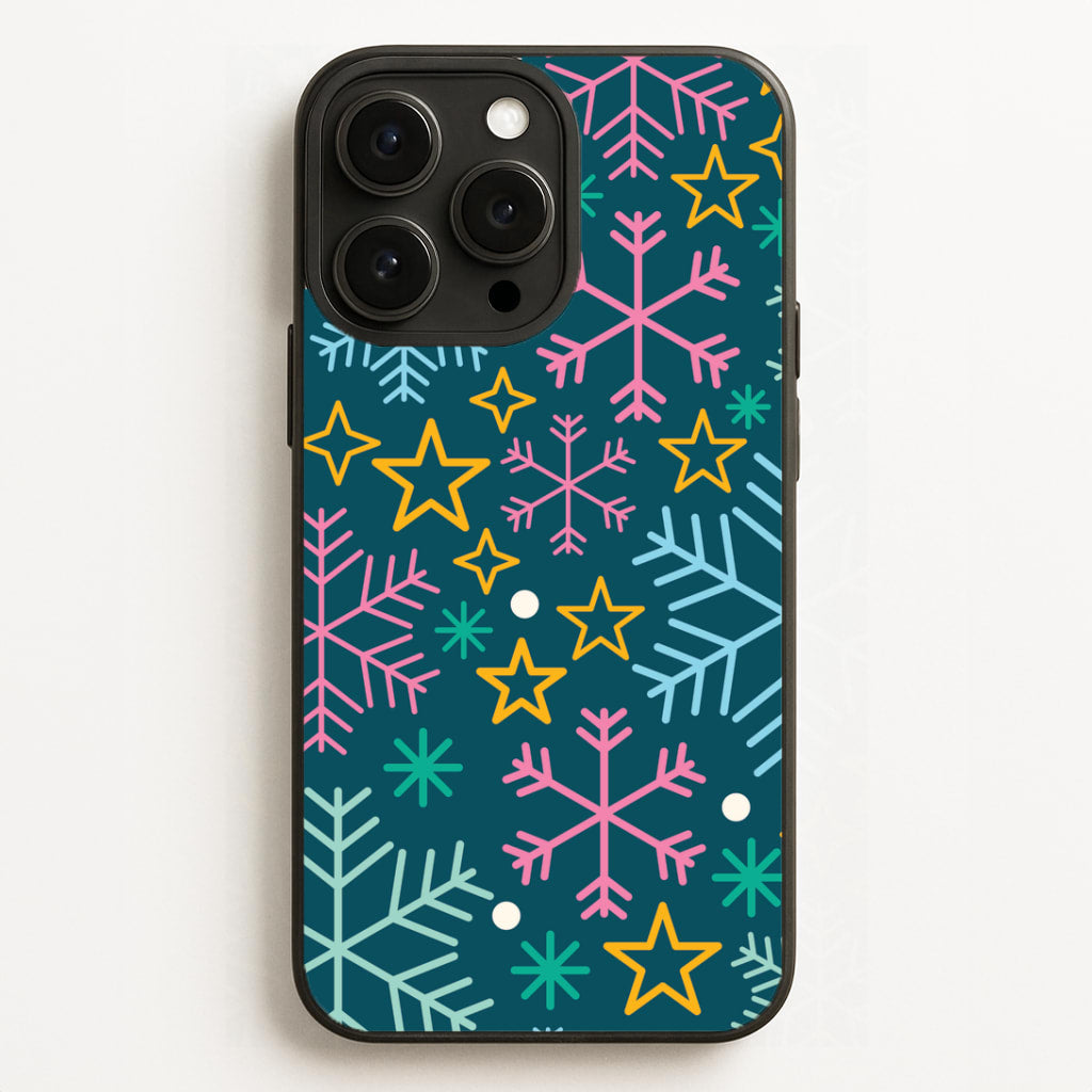 Colourful Christmas Symbols Pattern iPhone 16 Pro Max Case