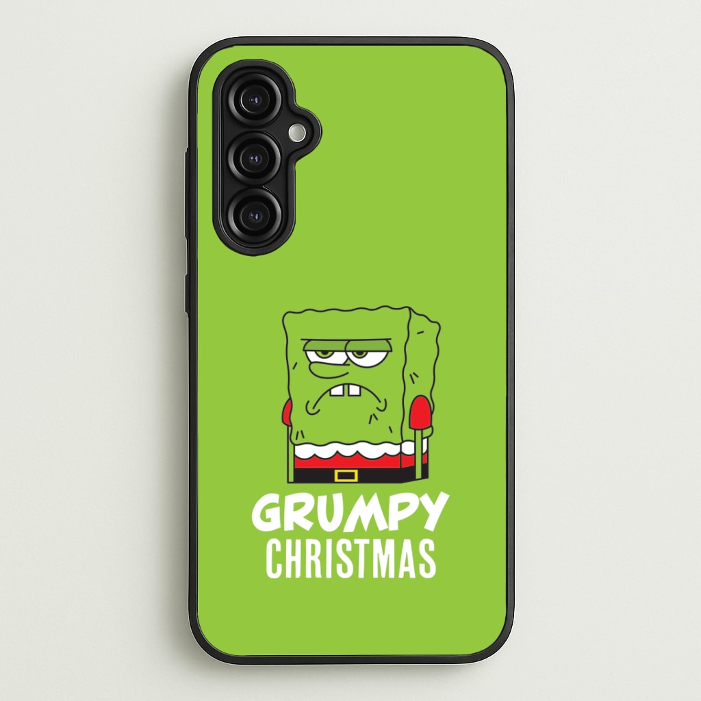 Grumpy Christmas Cartoon Sponge Galaxy A14 Case