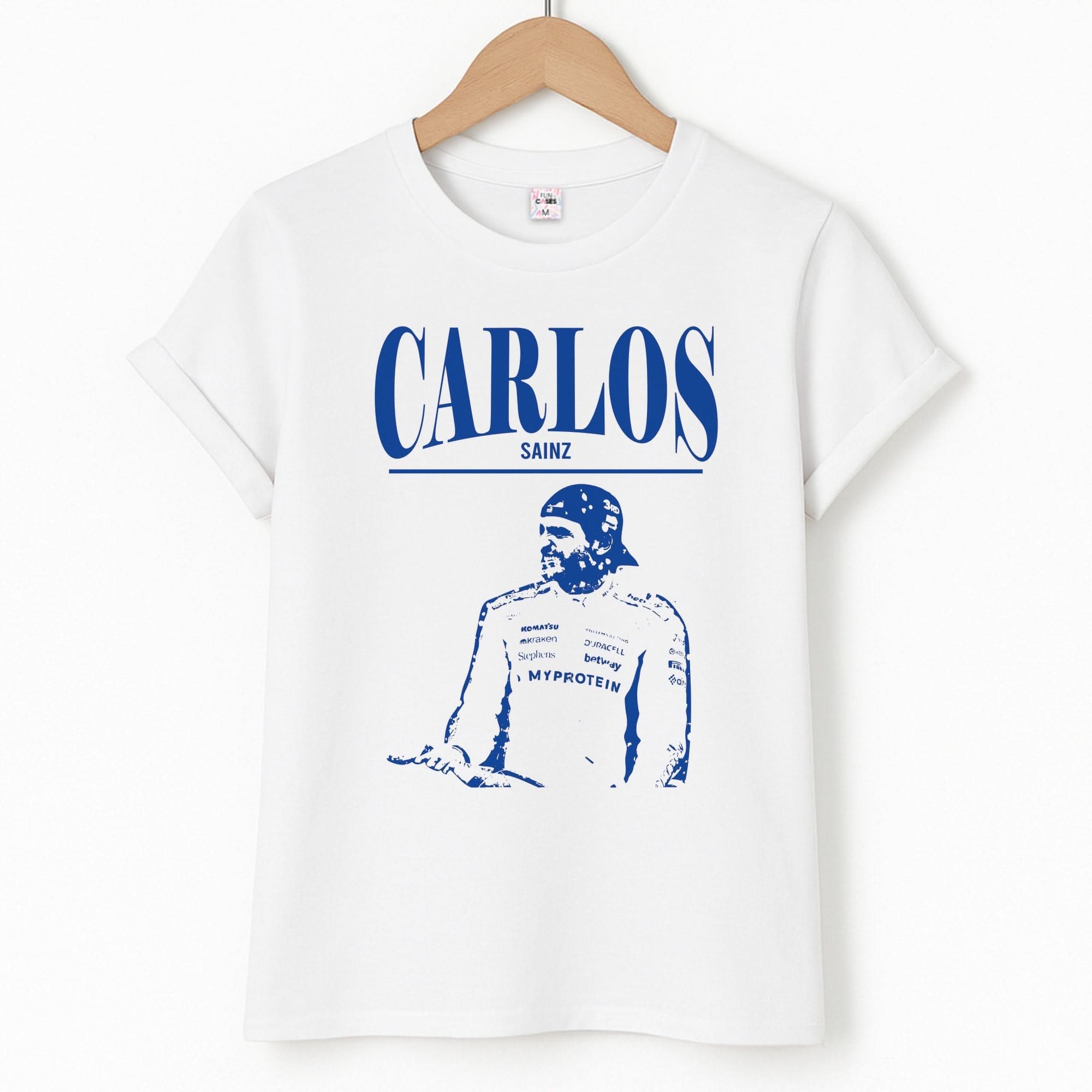 Carlos White And Blue Unisex T-Shirt