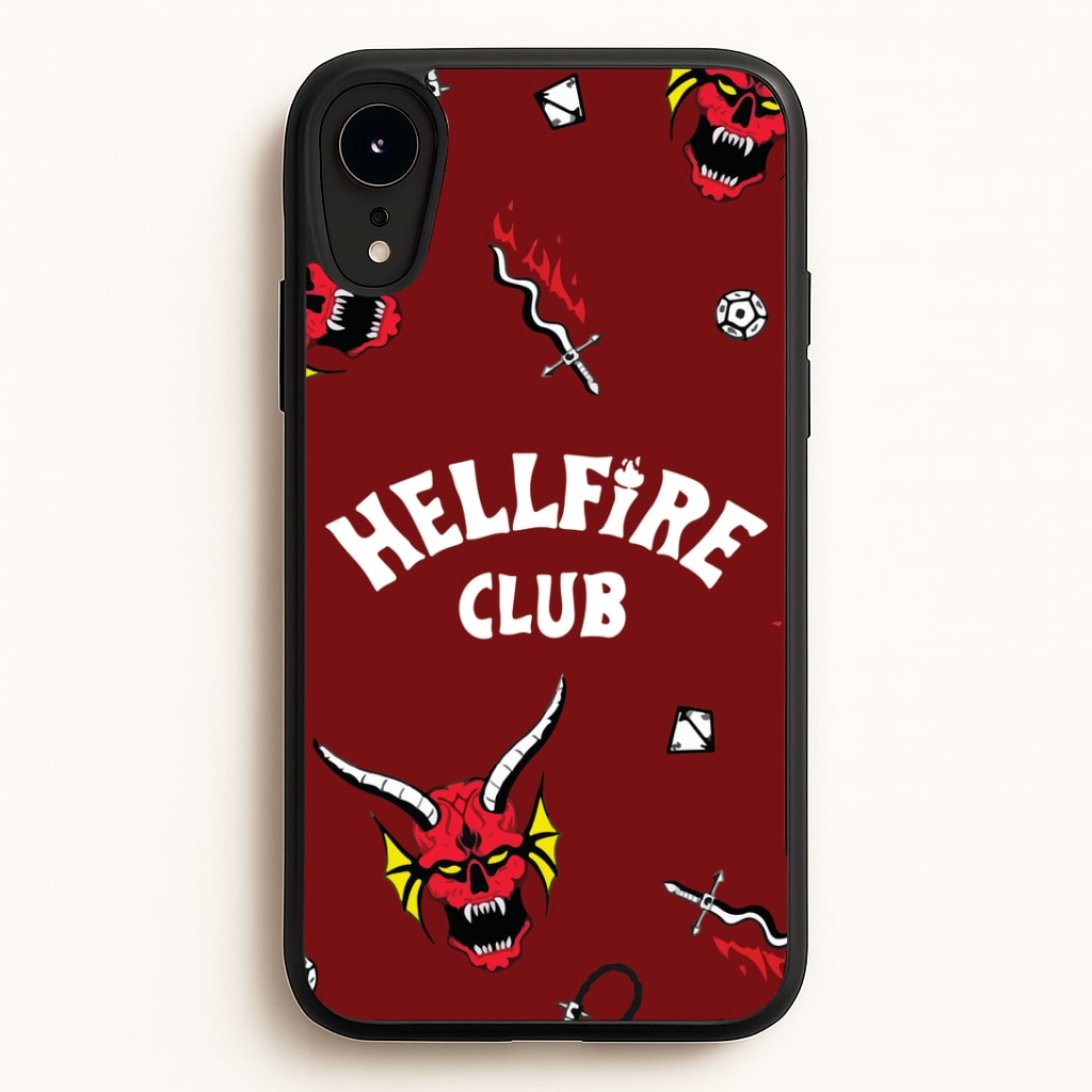 Hellfire Club Icons Collage Red iPhone XR Case