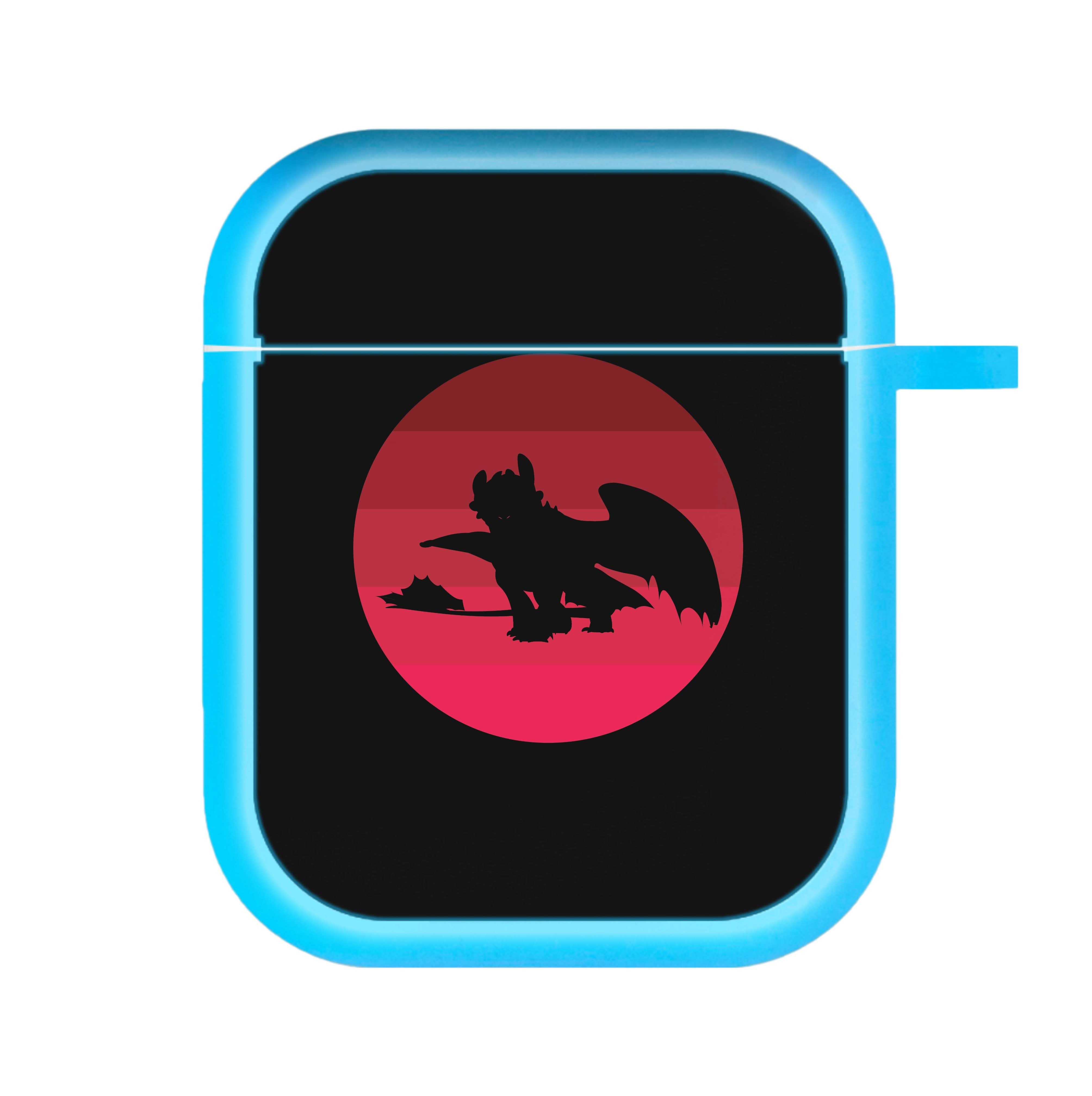 Red Sunset Dragon AirPods Case