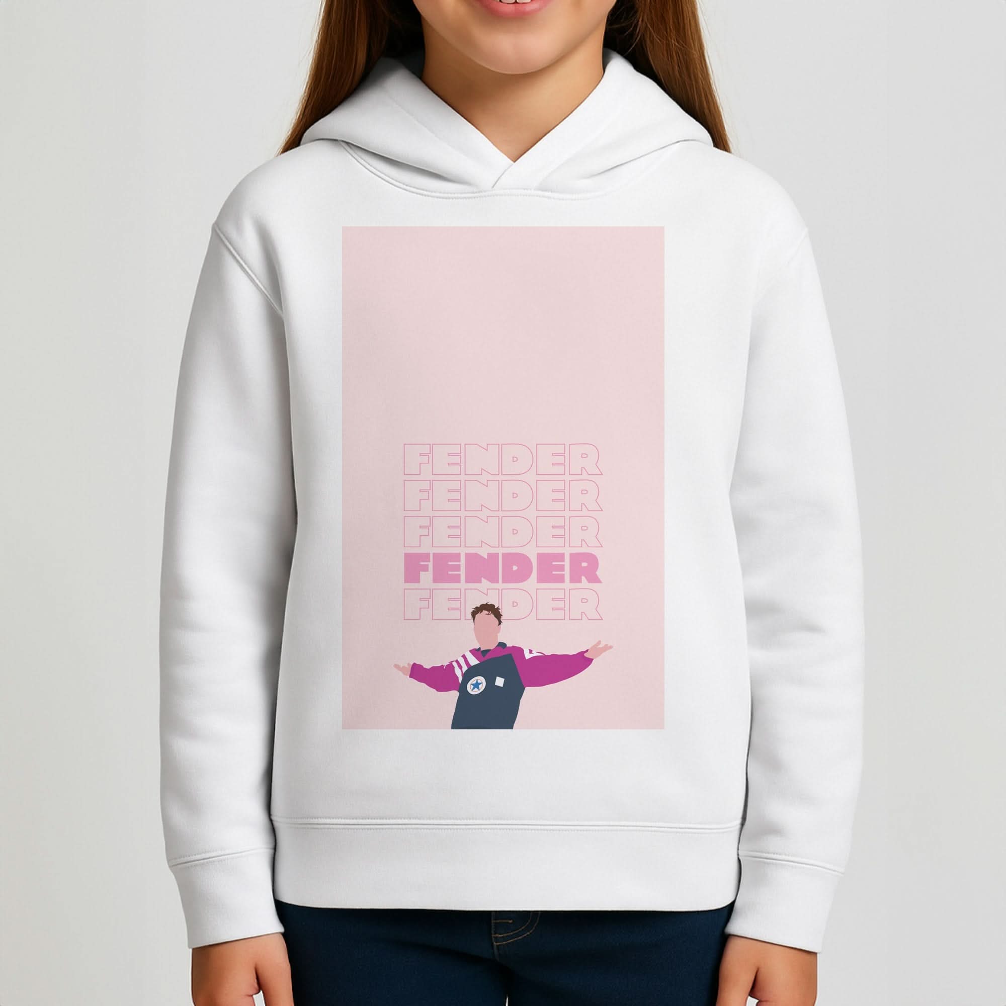 Fender Pink Sports Jersey Girls Hoodie