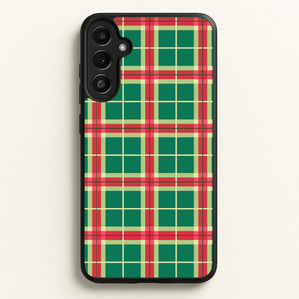 Red And Green Tartan II Christmas Pattern Galaxy A36 Case